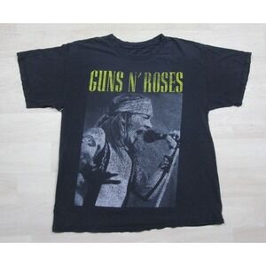 Vintage Guns N Roses Axl Rose Profile T-Shirt (M) Rock Band Concert Distressed